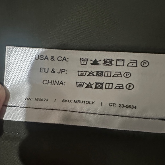 MM Lafleur The Moreland Travel Origami Tech Olive Green Blazer Size 12 - Picture 5 of 9